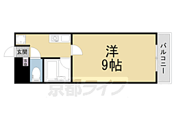 LakiaMaison木津川 1Kの間取図画像