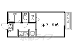 サニーハイツ中川C棟 1Kの間取図画像