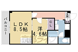 M'プラザ津田駅前12番館 1LDKの間取図画像