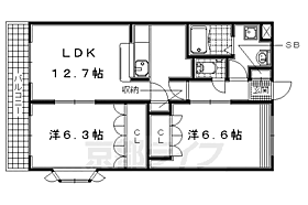 ボンボニエール 205 ｜ 京都府木津川市加茂町里新戸（賃貸アパート2LDK・2階・57.85㎡） その2