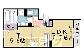 アージュI 201 ｜ 京都府木津川市木津宮ノ裏（賃貸アパート1LDK・2階・40.02㎡） その2