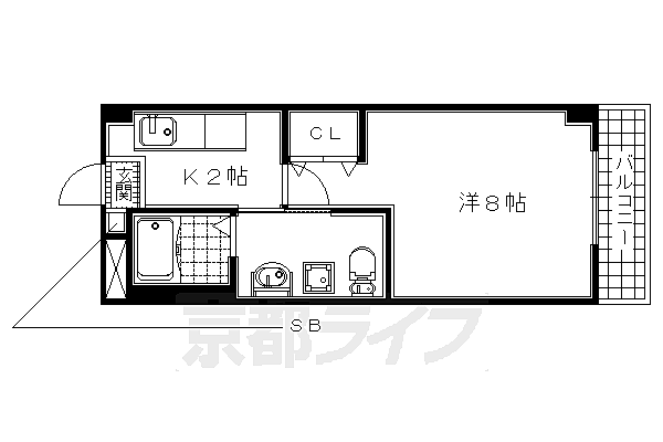 かぐや姫タワービル（女性専用） 803｜京都府京田辺市三山木中央(賃貸マンション1K・8階・25.42㎡)の写真 その2