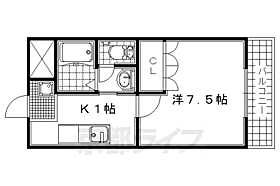 グランドソレーユ 206 ｜ 京都府京田辺市東古森（賃貸アパート1K・2階・24.75㎡） その2