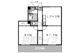 ＥｓｐｅｒｏII 203 ｜ 大阪府枚方市町楠葉2丁目（賃貸マンション3LDK・2階・52.77㎡） その2