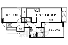 ベル・フィオ－レ 102 ｜ 京都府木津川市相楽一新堂（賃貸アパート2LDK・1階・53.20㎡） その2