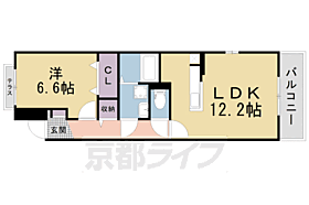 ドエル・ボーリウム 201 ｜ 京都府城陽市富野乾垣内（賃貸アパート1LDK・2階・46.25㎡） その2