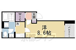 プログレＮΩ 3階1Kの間取り