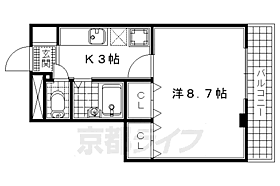 ハートフルマンション 306 ｜ 京都府京田辺市薪小山（賃貸マンション1K・4階・27.36㎡） その2