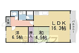 Ｃｏｕｒｔ　ｆｌａｔｓ　ＴＡＮＡＢＥ　1号棟 3階2LDKの間取り