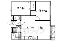 グランドフォレスト 2LDKの間取図画像