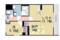 JR奈良線 城陽駅 徒歩4分の賃貸マンション 1階1SLDKの間取り