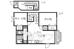 ラッフィナートII　（精華町） 2階2LDKの間取り