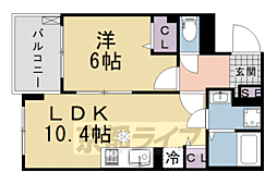 ココプラザ神原 1階1LDKの間取り