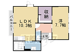ハイツ光Ｅ 2階1SLDKの間取り