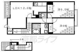 トゥジュール・アンサンブル 2階2LDKの間取り
