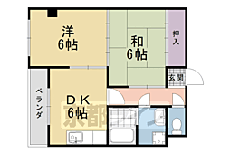 グランヴィア貴船 2DKの間取図画像