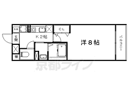 イーストヴィレッジ大宅 1Kの間取図画像