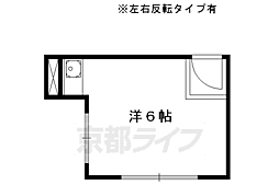 松下ビル ワンルームの間取図画像