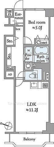 間取り ニックハイム中目黒 8階/-