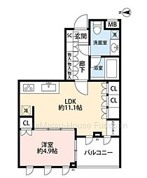 間取図画像 1LDK