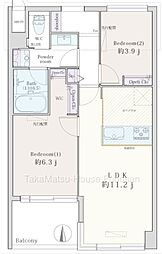 間取図画像 2LDK