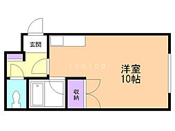 デグネス札幌 ワンルームの間取図画像