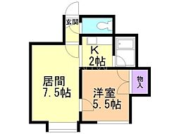 間取図画像 1LDK