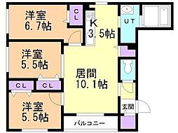 間取図画像 3LDK