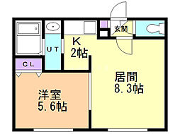間取図画像 1LDK
