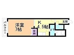 間取図画像 1K