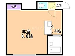 キャメロット2 1Kの間取図画像