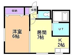 スティブル23 1LDKの間取図画像
