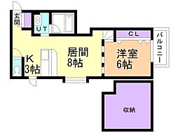 エスパニア札幌4 1LDKの間取図画像
