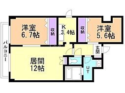 間取図画像 2LDK