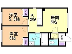 間取図画像 2LDK