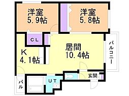 間取図画像 2LDK
