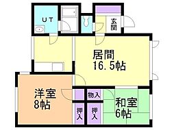 エトワール38 2LDKの間取図画像