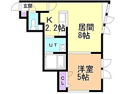 グレイスノート35 1LDKの間取図画像