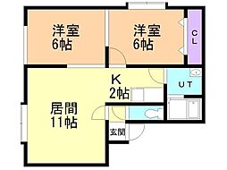 間取図画像 2LDK