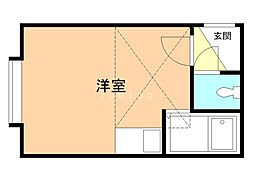 ピュア307 ワンルームの間取図画像