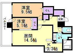 間取図画像 2LDK