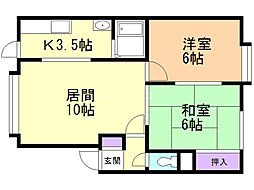 ソシアルトミイNo.20 2LDKの間取図画像
