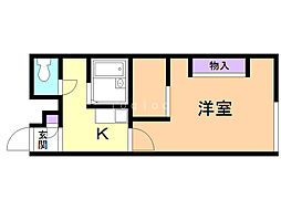 レオパレスプレミール 1Kの間取図画像