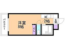 メゾン・ド・カナル 1Kの間取図画像