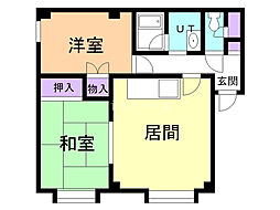 ロイヤルハイツ23 2LDKの間取図画像