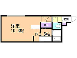 LEGANNEXN19 1Kの間取図画像