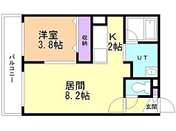メイリオーラ 1LDKの間取図画像