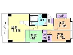 エクシード33 3LDKの間取図画像