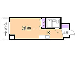 メゾン・ド・シュヴァル ワンルームの間取図画像