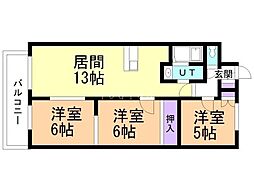 ベルマージュ522 3LDKの間取図画像